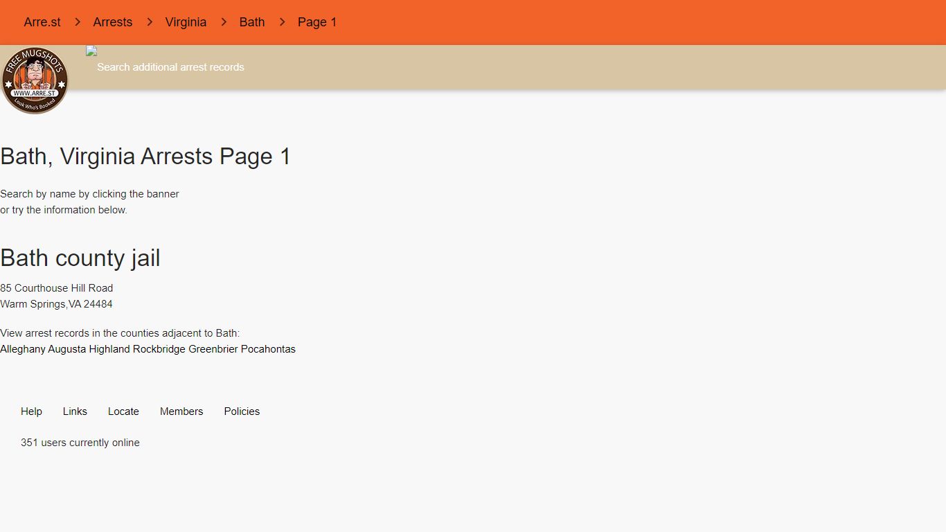 Arre.st - Bath, Virginia arrest records